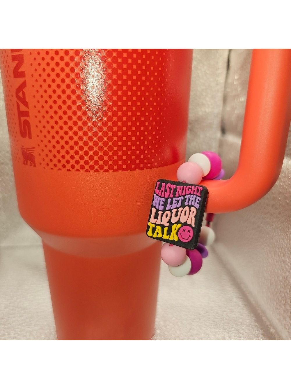 Silicone Tumbler Charms Morgan Wallen "Last Night We Let The Liquor Talk"